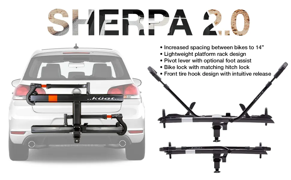 Compact 2 Bike Transporting Hitch Rack